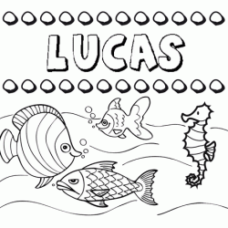 Desenhos do nome Lucas para imprimir e colorir com as crianças