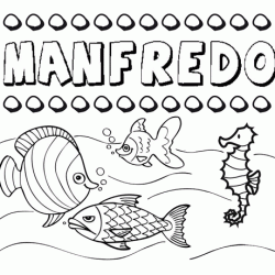 Desenhos do nome Manfredo para imprimir e colorir com as crianças