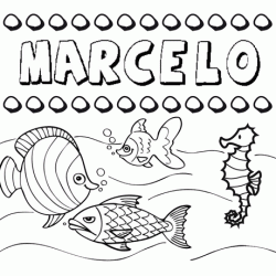 Desenhos do nome Marcelo para imprimir e colorir com as crianças