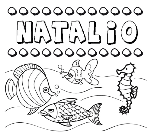 Desenhos do nome Natalio para imprimir e colorir com as crianças