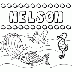 Desenhos do nome Nelson para imprimir e colorir com as crianças