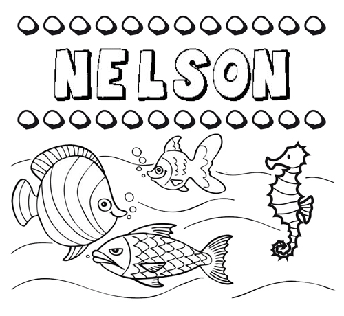 Desenhos do nome Nelson para imprimir e colorir com as crianças