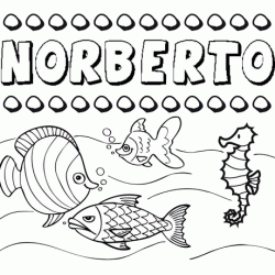 Desenhos do nome Norberto para imprimir e colorir com as crianças