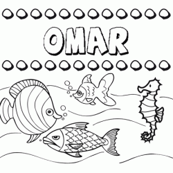 Desenhos do nome Omar para imprimir e colorir com as crianças