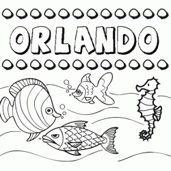 Desenhos do nome Orlando para imprimir e colorir com as crianças