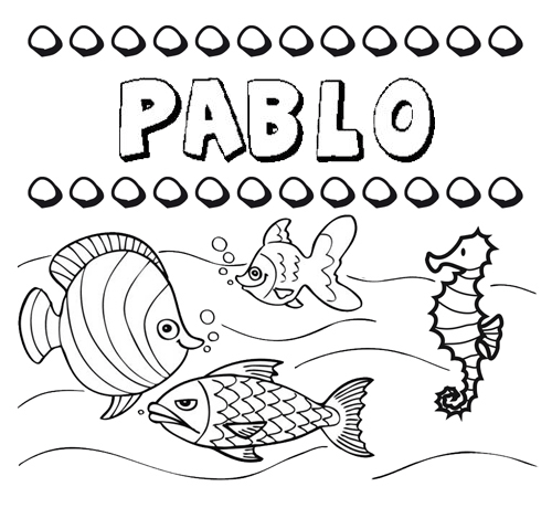 Desenhos do nome Pablo para imprimir e colorir com as crianças