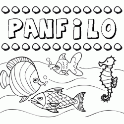 Desenhos do nome Pánfilo para imprimir e colorir com as crianças