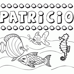 Desenhos do nome Patricio para imprimir e colorir com as crianças