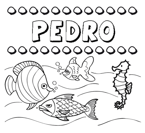 Desenhos do nome Pedro para imprimir e colorir com as crianças