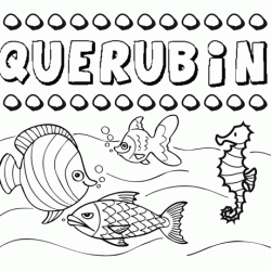 Desenhos do nome Querubín para imprimir e colorir com as crianças