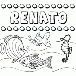 Desenhos do nome Renato para imprimir e colorir com as crianças