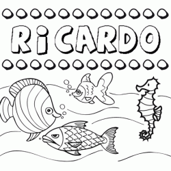 Desenhos do nome Ricardo para imprimir e colorir com as crianças