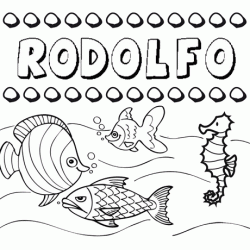 Desenhos do nome Rodolfo para imprimir e colorir com as crianças