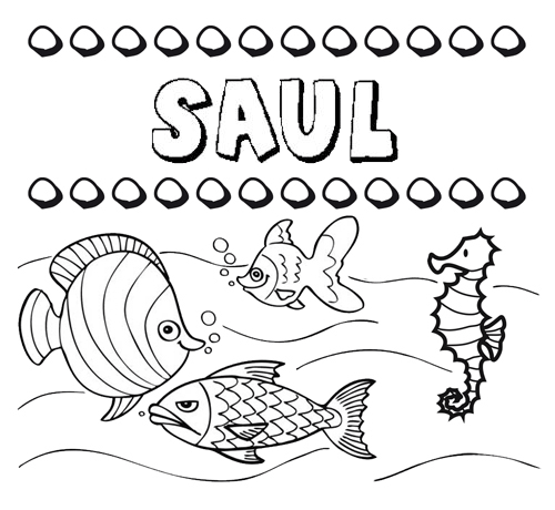 Desenhos do nome Saúl para imprimir e colorir com as crianças