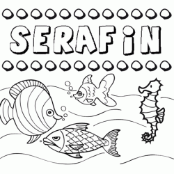 Desenhos do nome Serafín para imprimir e colorir com as crianças