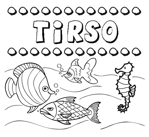 Desenhos do nome Tirso para imprimir e colorir com as crianças