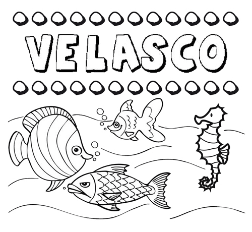 Desenhos do nome Velasco para imprimir e colorir com as crianças