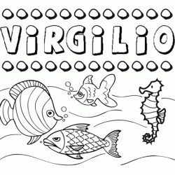 Desenhos do nome Virgilio para imprimir e colorir com as crianças