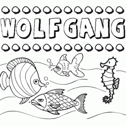 Desenhos do nome Wolfgang para imprimir e colorir com as crianças