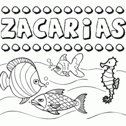 Desenhos do nome Zacarías para imprimir e colorir com as crianças