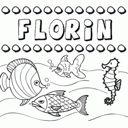 Desenhos do nome Florin para imprimir e colorir com as crianças