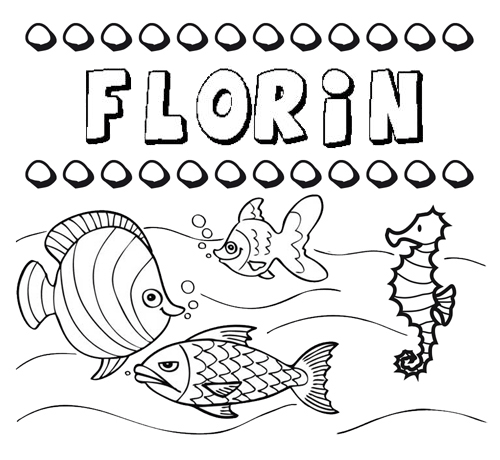 Desenhos do nome Florin para imprimir e colorir com as crianças