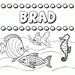 Desenhos do nome Brad para imprimir e colorir com as crianças