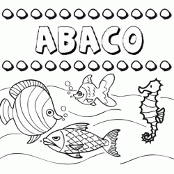 Desenhos do nome Ábaco para imprimir e colorir com as crianças