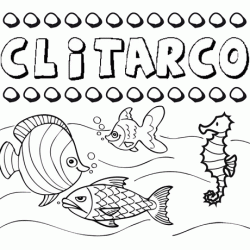 Desenhos do nome Clitarco para imprimir e colorir com as crianças