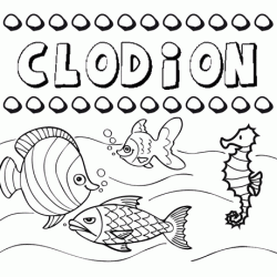 Desenhos do nome Clodión para imprimir e colorir com as crianças