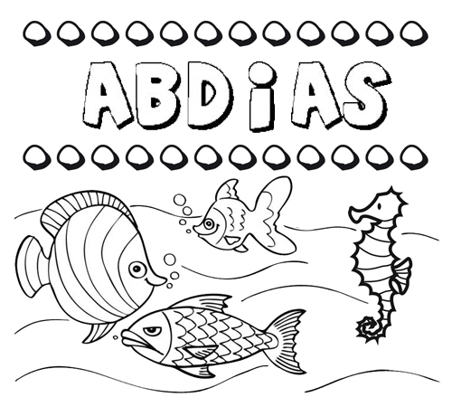Desenhos do nome Abdías para imprimir e colorir com as crianças