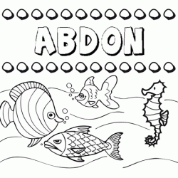 Desenhos do nome Abdón para imprimir e colorir com as crianças