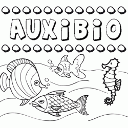 Desenhos do nome Auxibio para imprimir e colorir com as crianças