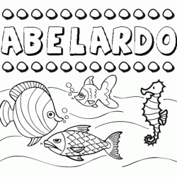 Desenhos do nome Abelardo para imprimir e colorir com as crianças