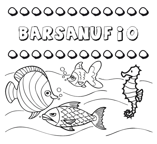 Desenhos do nome Barsanufio para imprimir e colorir com as crianças