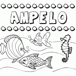 Desenhos do nome Ampelo para imprimir e colorir com as crianças