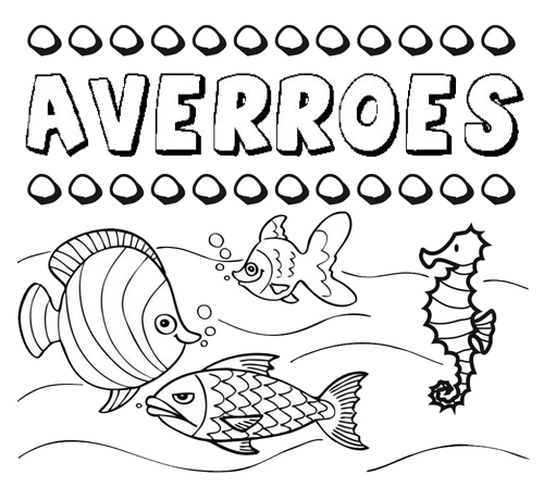 Desenhos do nome Averroes para imprimir e colorir com as crianças