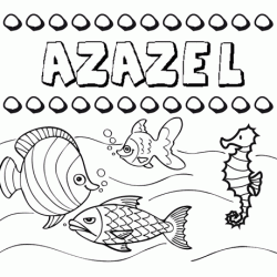 Desenhos do nome Azazel para imprimir e colorir com as crianças