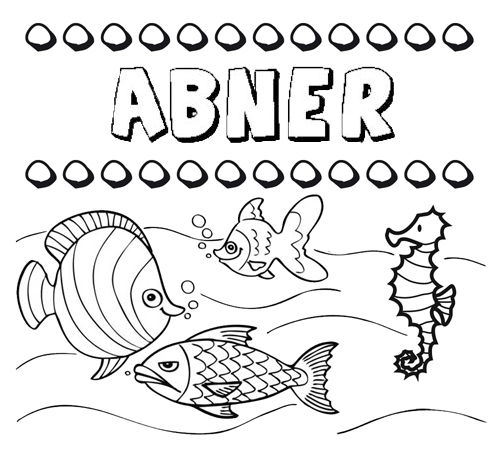 Desenhos do nome Abner para imprimir e colorir com as crianças