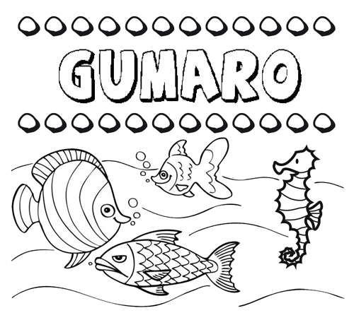 Desenhos do nome Gumaro para imprimir e colorir com as crianças