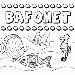 Desenhos do nome Bafomet para imprimir e colorir com as crianças