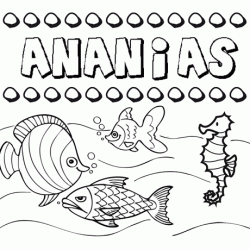 Desenhos do nome Ananias para imprimir e colorir com as crianças