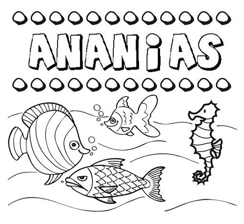 Desenhos do nome Ananias para imprimir e colorir com as crianças