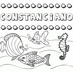 Desenhos do nome Constanciano para imprimir e colorir com as crianças