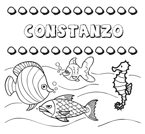 Desenhos do nome Constanzo para imprimir e colorir com as crianças