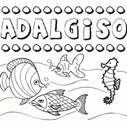 Desenhos do nome Adalgiso para imprimir e colorir com as crianças