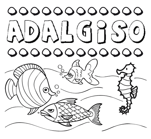 Desenhos do nome Adalgiso para imprimir e colorir com as crianças