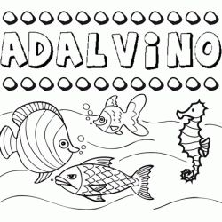 Desenhos do nome Adalvino para imprimir e colorir com as crianças