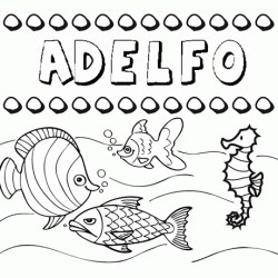 Desenhos do nome Adelfo para imprimir e colorir com as crianças