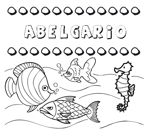 Desenhos do nome Abelgario para imprimir e colorir com as crianças